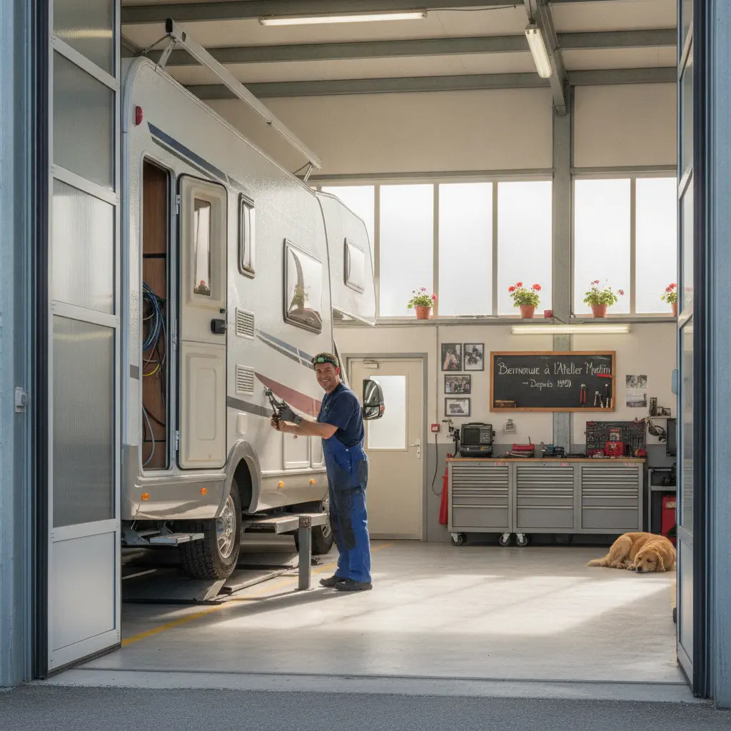 Atelier caravane et camping-car Thouard : atelier professionnel spécialisé véhicules de loisirs avec caravane en maintenance